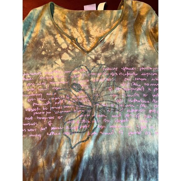 Caribbean Joe Women's Long Sleeved Shirt, Green, 2XL - Picture 6 of 6